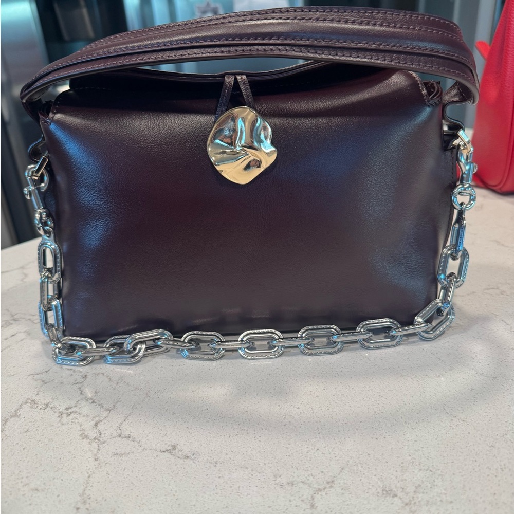 Flattered Hanna mini leather burgundy bag